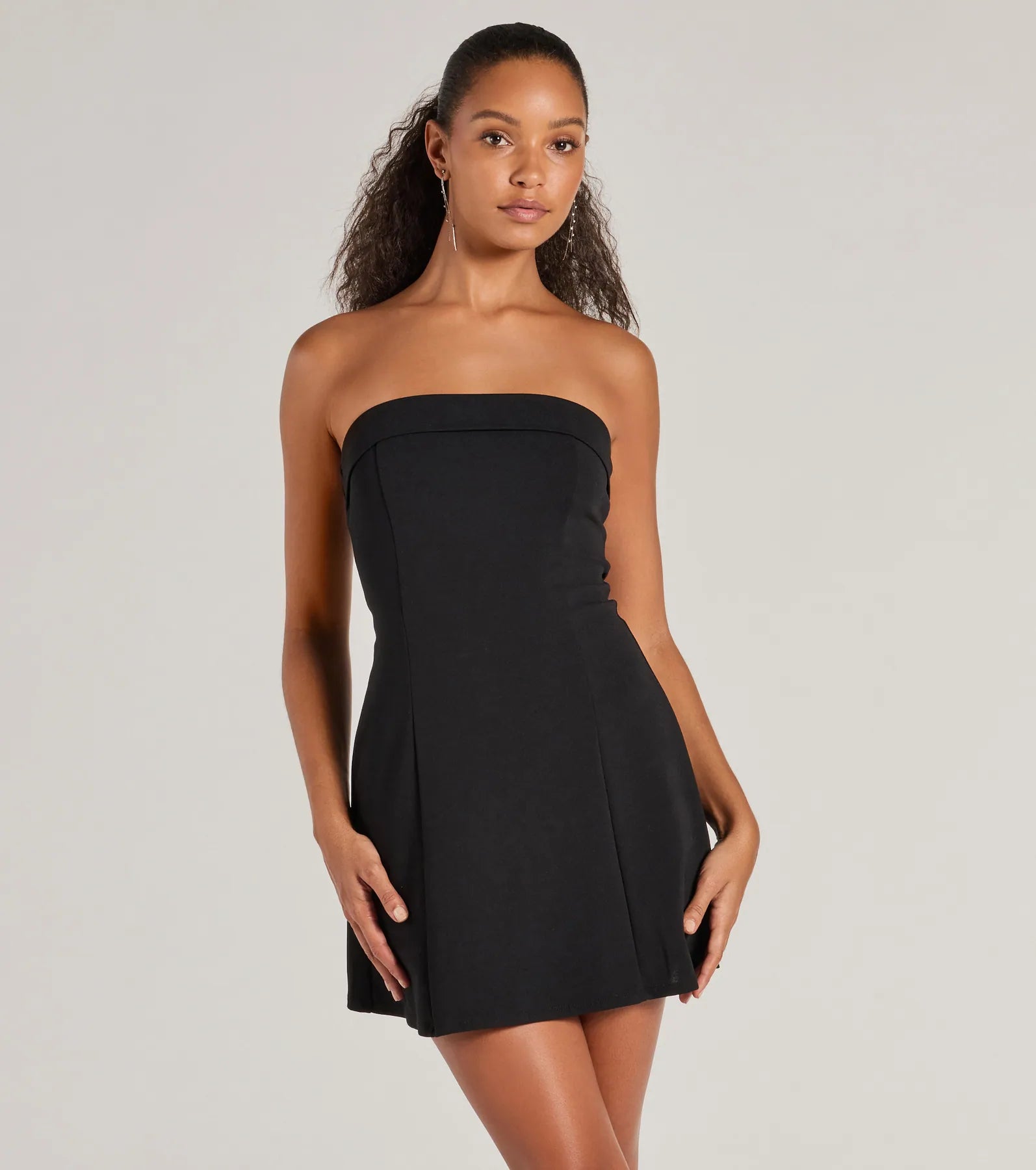 Forever Chic Drop Waist A-line Mini Dress Comfortable Casual Mini Dress