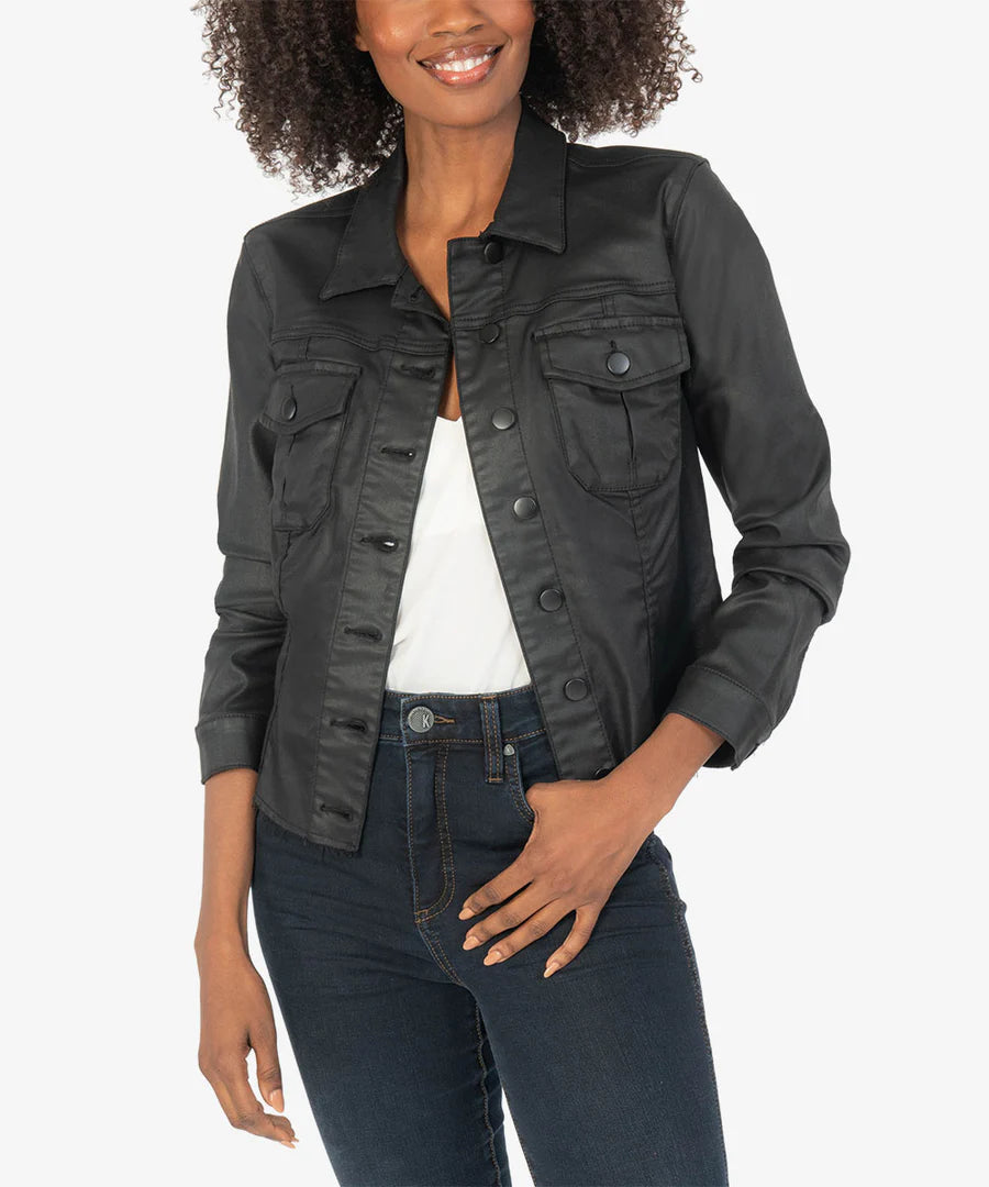 Kara Vegan Leather Jacket Notch Collar Jacket Peter Pan Collar Jacket Cowl Neck Jacket Kara Vegan Leather Jacket Notch Collar Jacket Peter Pan Collar Jacket Cowl Neck Jacket