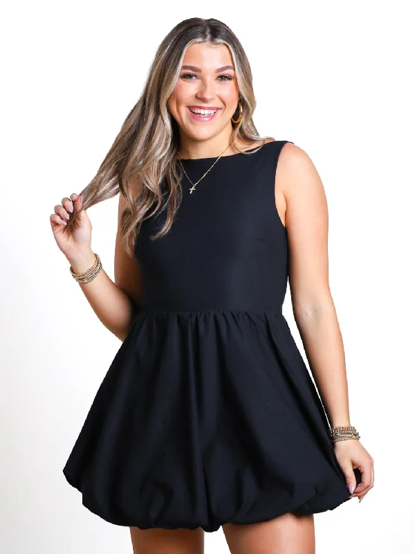 Making Iconic Moves Bubble Mini Dress Elegant Velvet Mini Dress