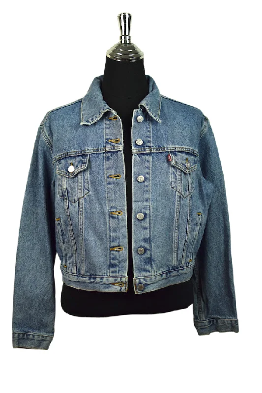 Ladies Levis Strauss Denim Jacket Faux Fur Jacket Real Fur Jacket Shearling Jacket