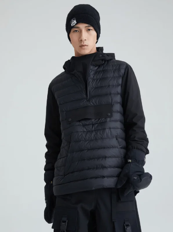 Nobaday MOTORCYCLE DOWN JACKET Boat Neck Shawl Collar Notched Collar