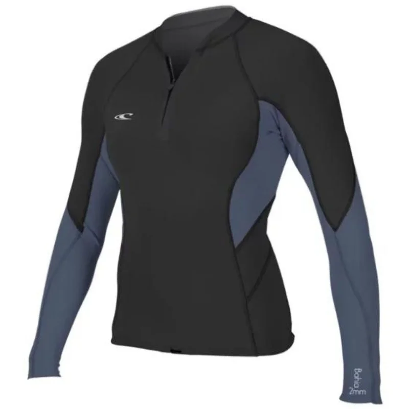 O'Neill Women's Bahia Front-Zip Jacket 1MM Black/Mist/Black Hooded Jacket Caped Jacket Shawl Collar Jacket O'Neill Women's Bahia Front-Zip Jacket 1MM Black/Mist/Black Hooded Jacket Caped Jacket Shawl Collar Jacket