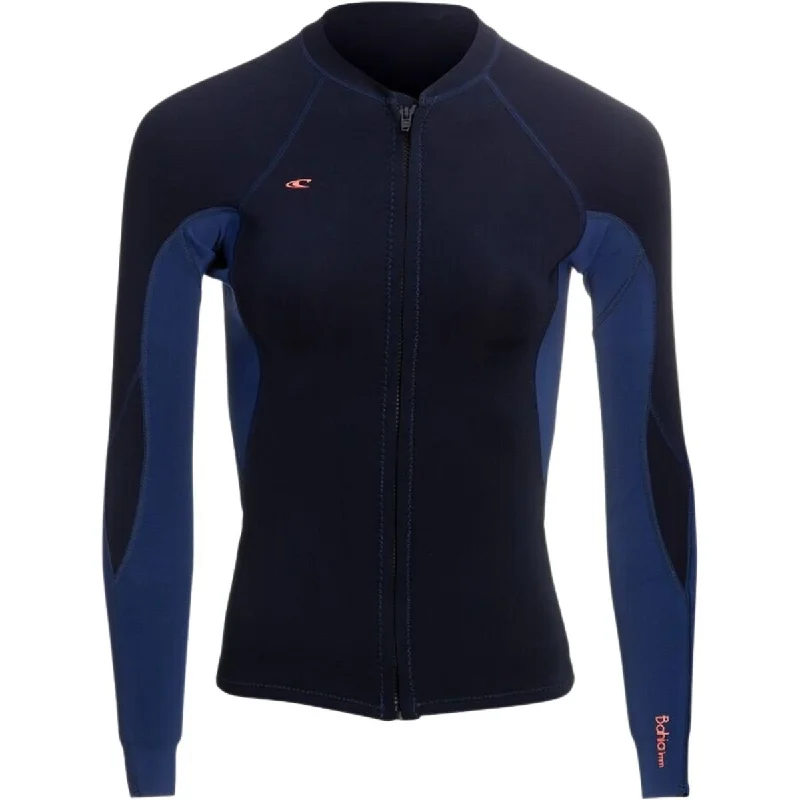 O'Neill Women's Bahia Full Zip Jacket in Abyss/Navy Wool Fabric Cashmere Fabric Tweed Fabric O'Neill Women's Bahia Full Zip Jacket in Abyss/Navy Wool Fabric Cashmere Fabric Tweed Fabric