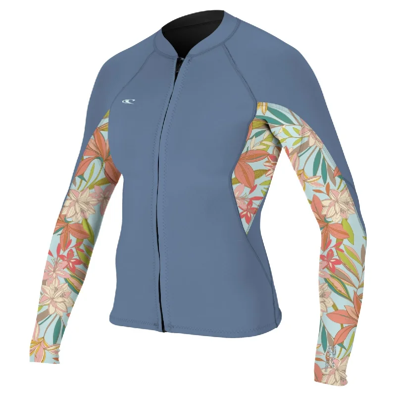O'Neill Women's Bahia Full Zip Jacket in Infinity/Dahlia Knit Fabric Woven Fabric Fleece Fabric O'Neill Women's Bahia Full Zip Jacket in Infinity/Dahlia Knit Fabric Woven Fabric Fleece Fabric