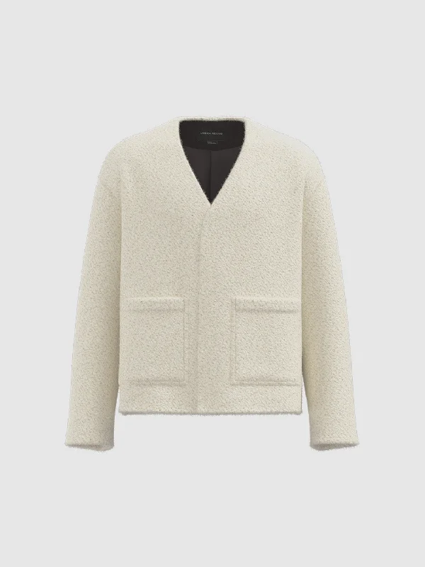 Patch Pocket Loose Jackets Satin Jacket Silk Jacket Chiffon Jacket
