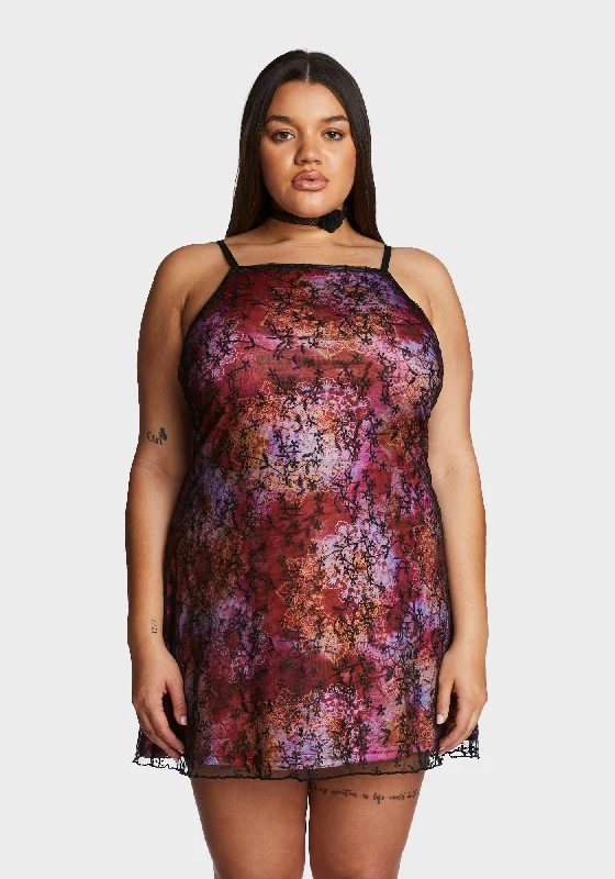 Plus Melting Pot Mini Dress Comfortable Wrap Mini Dress