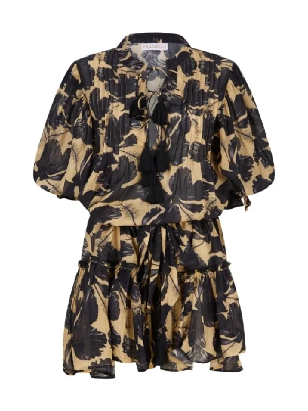 Pranella Sonny Mini Dress Night Bloom Elegant Lace-Up Mini Dress