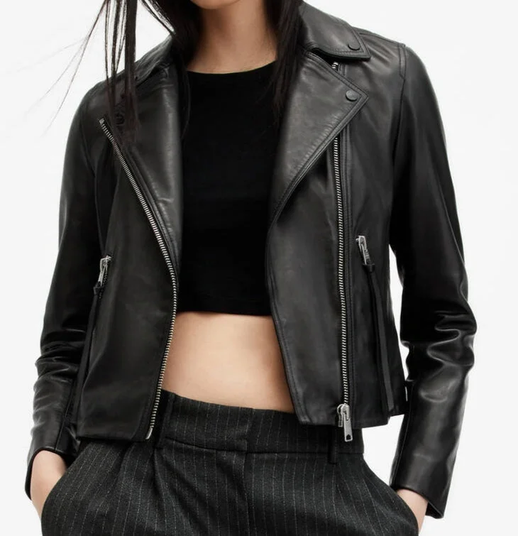 Priya Slim Fit Leather Jacket for Women Snapped Jacket Toggled Jacket Drawstring Jacket Priya Slim Fit Leather Jacket for Women Snapped Jacket Toggled Jacket Drawstring Jacket