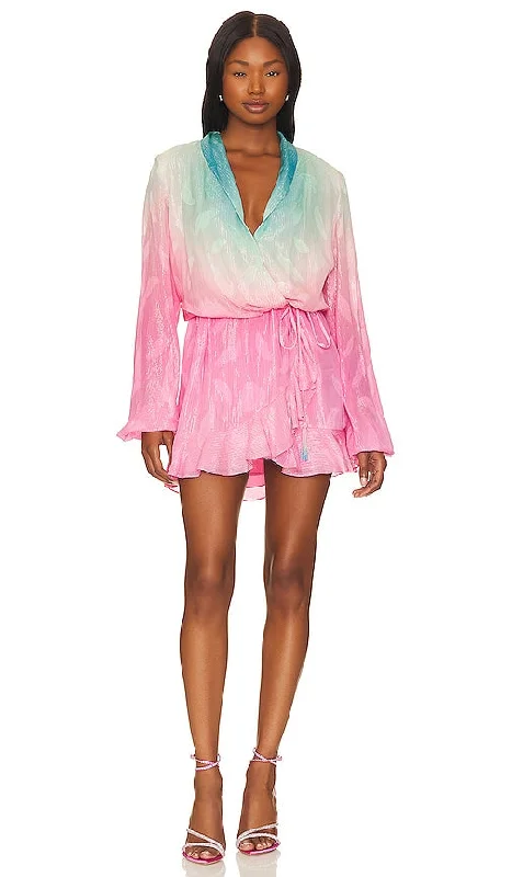 ROCOCO SAND Mini Dress in Pink Cozy Ribbed Mini Dress