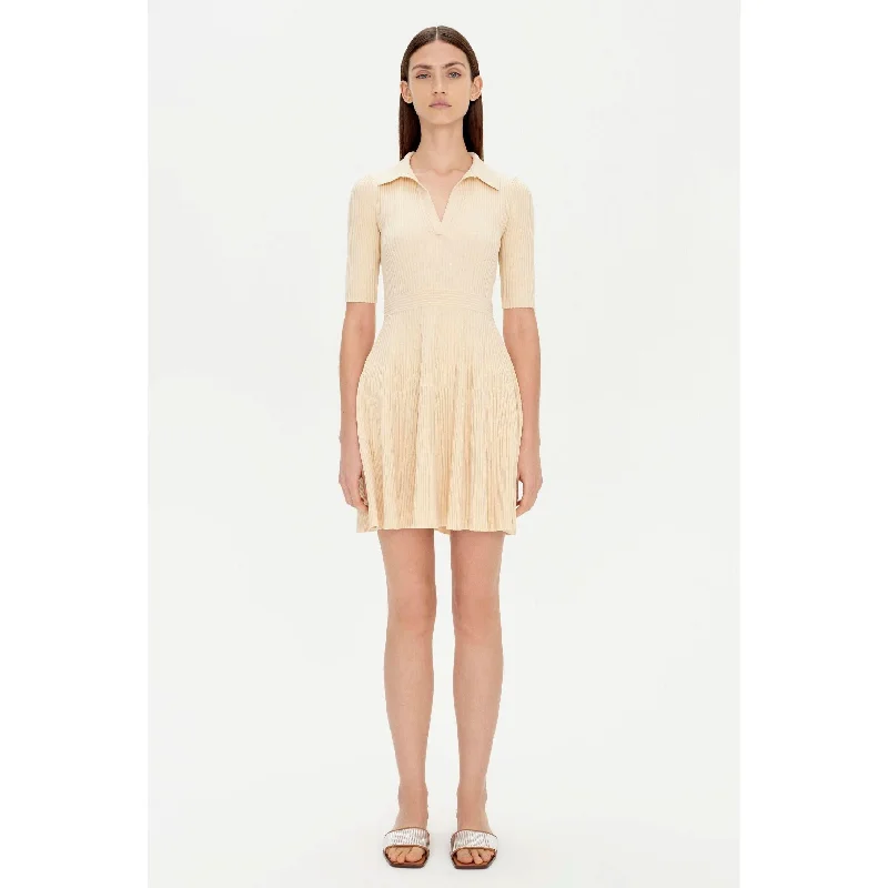 Simkhai Patricia Polo Mini Dress Fashionable Pleated Mini Dress