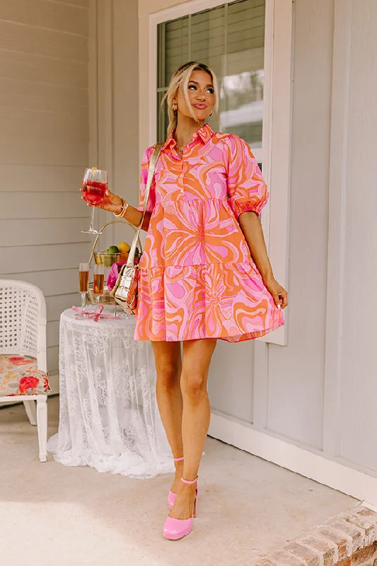 Summer Mirage Mini Dress Elegant Lace-Up Mini Dress