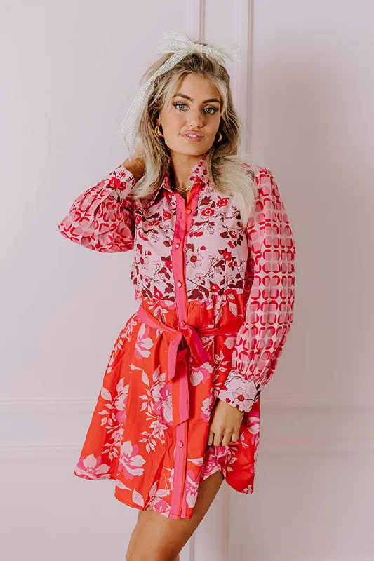 Sweetly Surprised Floral Mini Dress Comfortable Fit-and-Flare Mini Dress