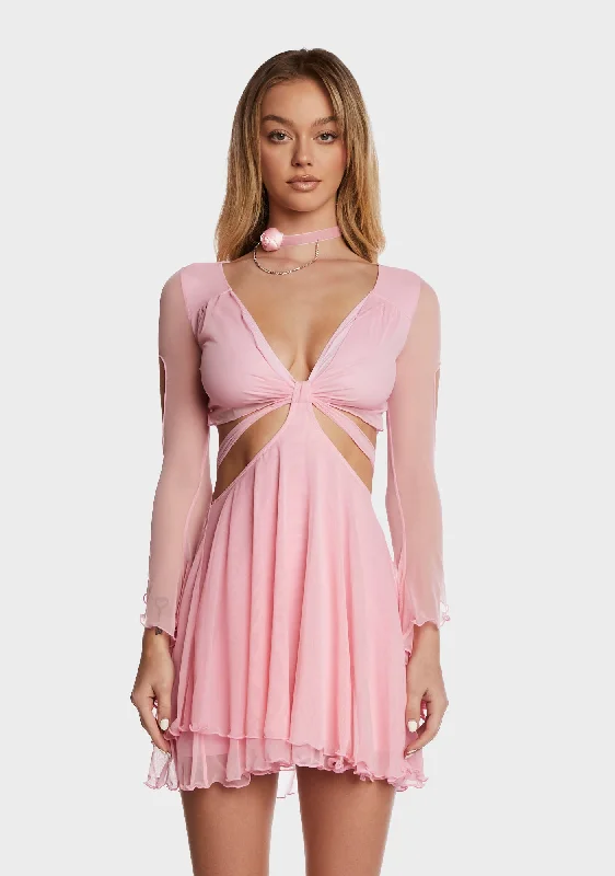 Sydney Mini Dress - Light Pink Trendy Bodycon Mini Dress