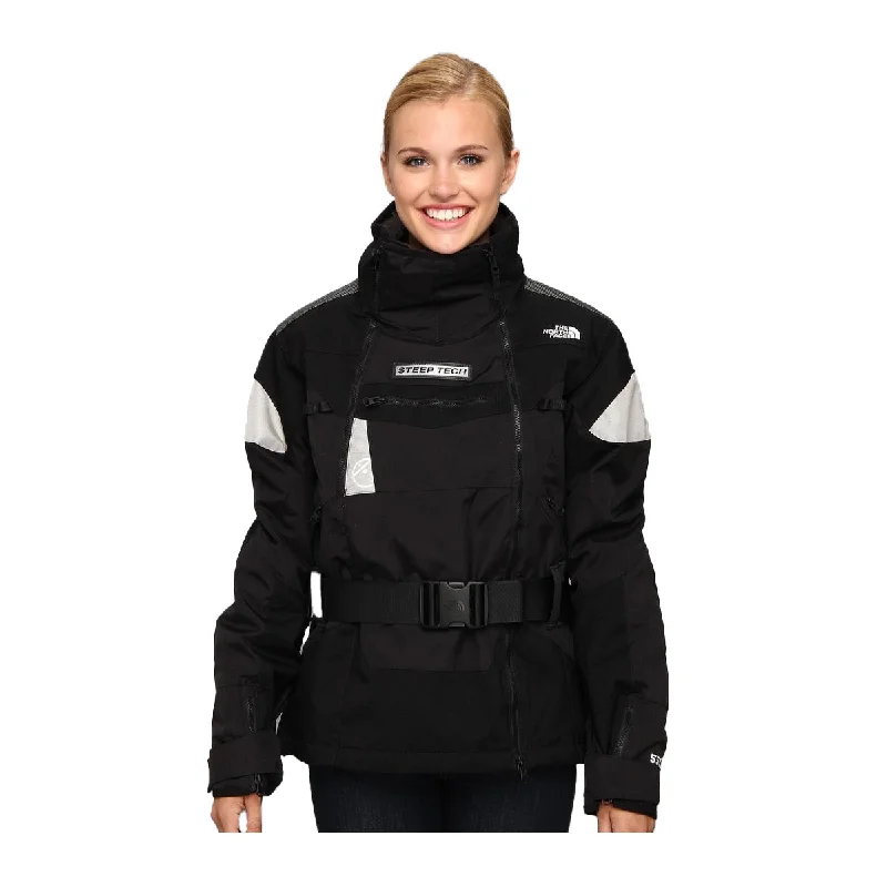 The North Face Womens Steep Tech Vixen Jacket C458JK3 Black Boat Neck Shawl Collar Notched Collar The North Face Womens Steep Tech Vixen Jacket C458JK3 Black Boat Neck Shawl Collar Notched Collar