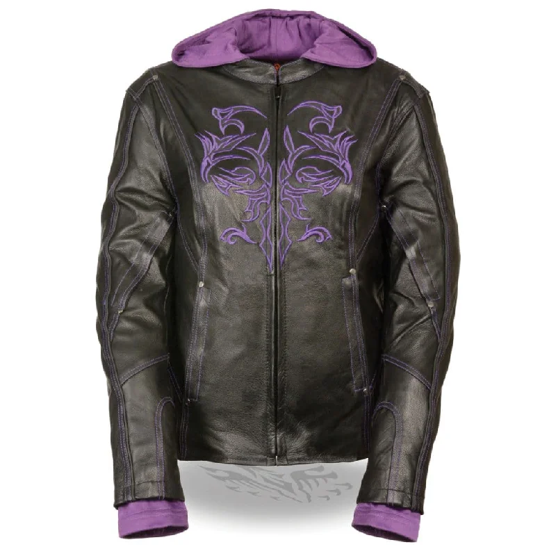 Tribal Leather Jacket ML2067 Zip Front Button Front Snap Front