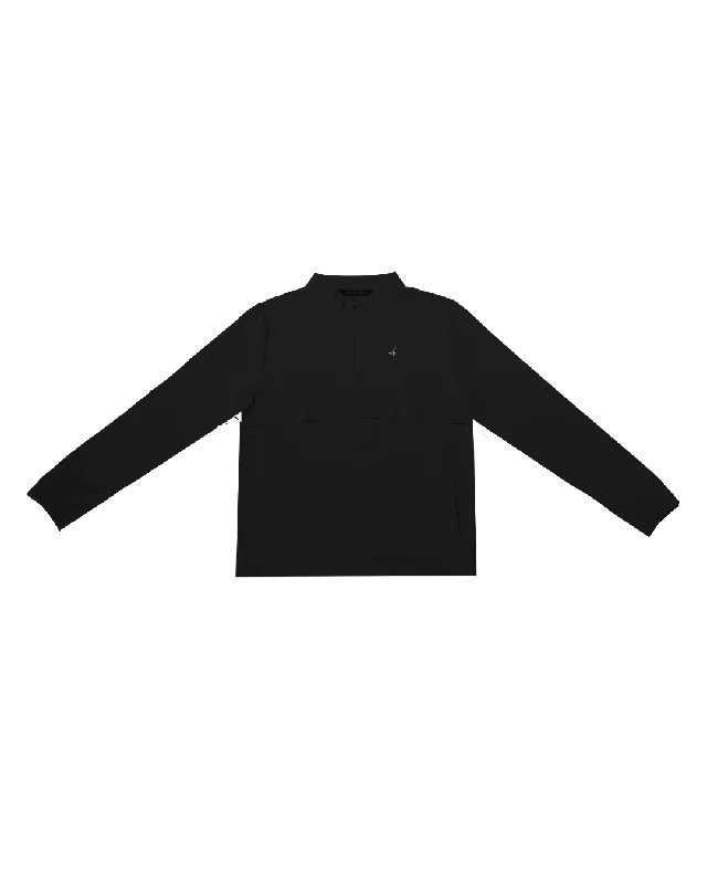 [VENTUS] Women's Ace Half zip Jacket - Black Oversized Jacket Tailored Jacket Straight Jacket