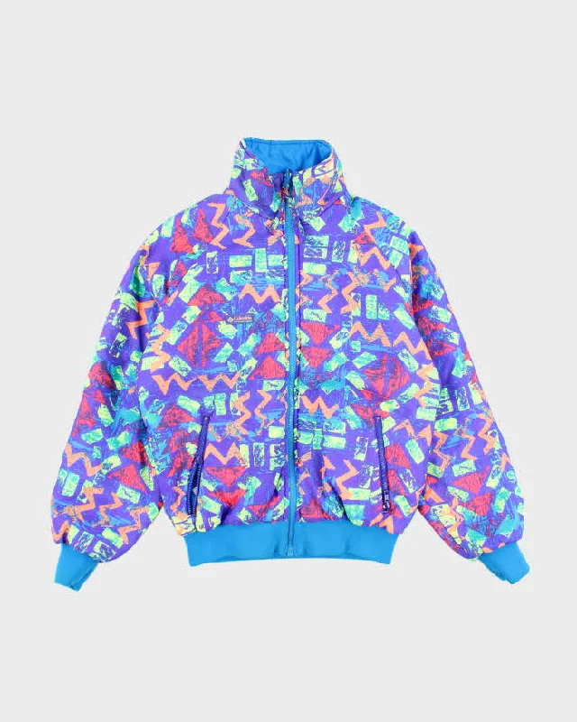 Vintage Y2K Women's Columbia Reversible Insulated Jacket - L Lace Jacket Ribbed Jacket Sequined Jacket