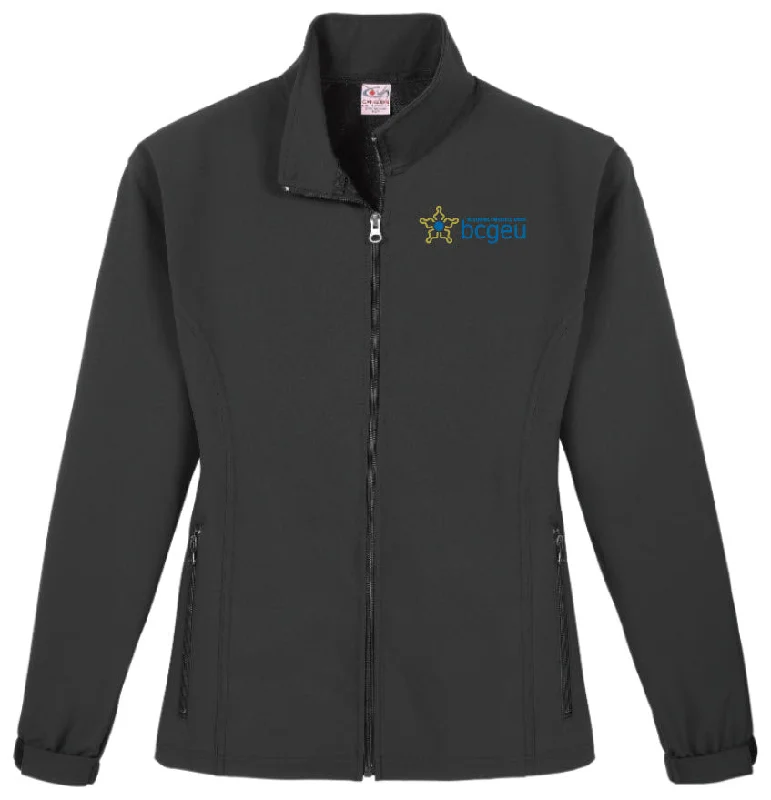 Women's Soft Shell Jacket (full BCGEU name) Zip Front Button Front Snap Front