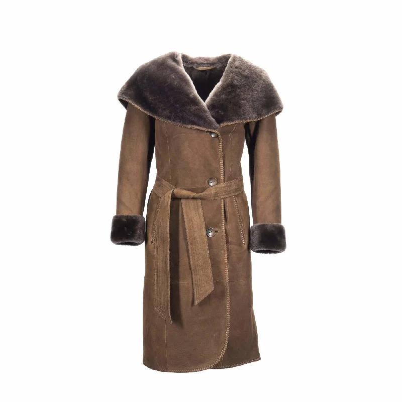 Vermont - Women's Shearling Jacket Notch Collar Jacket Peter Pan Collar Jacket Cowl Neck Jacket Vermont - Women's Shearling Jacket Notch Collar Jacket Peter Pan Collar Jacket Cowl Neck Jacket