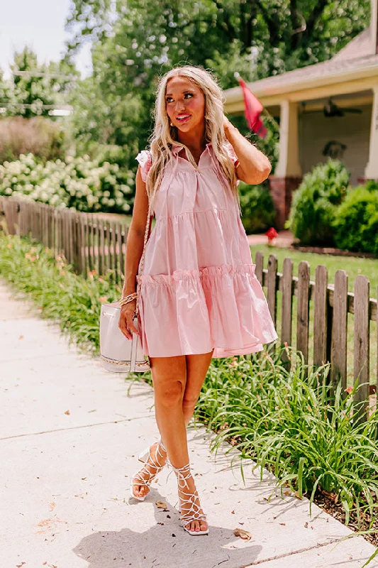 Worth Avenue Mini Dress Pink Fashionable Party Mini Dress