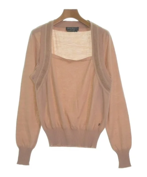 Salvatore Ferragamo Sweaters Solid Color Striped Floral Print