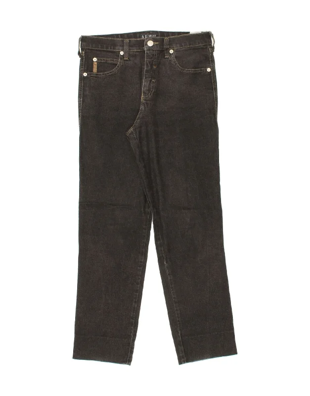 ARMANI Womens Tapered Jeans W28 L27 Grey Cotton Comfortable Straight-Legged Denim