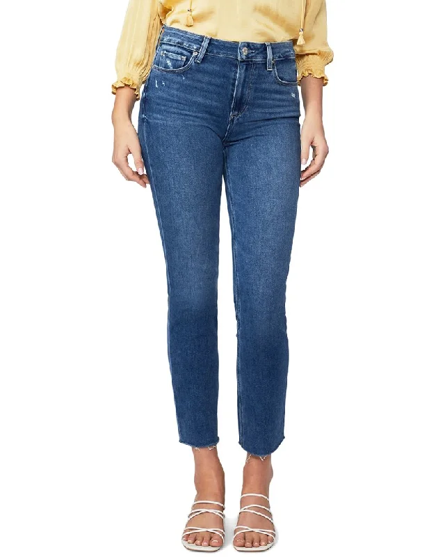 Paige Hoxton Slim Raw Hem Jean Comfortable Drawstring Waist Jeans