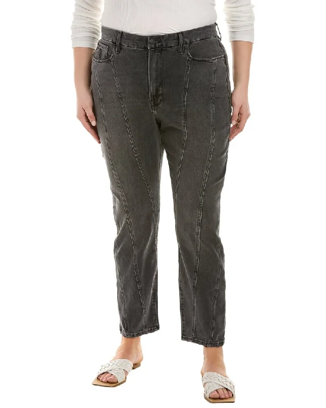 Good American Plus Classic Black Jean Comfortable Ankle Jeans