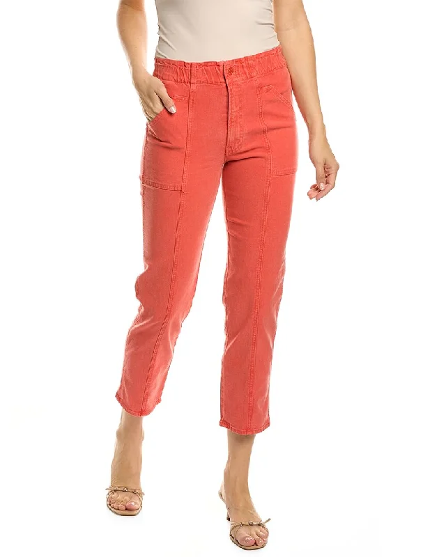 Mother The Springy Hot Coral Ankle Jean Trendy Low-Rise Slim Jeans