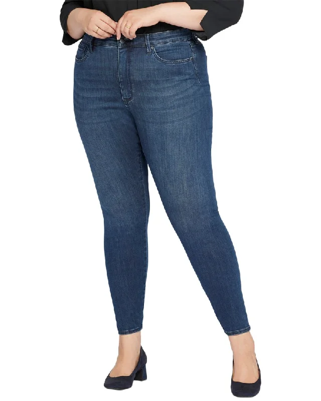 Nydj Plus Ami High-Rise Skinny Jean Stylish Stone-Wash Denim Jeans