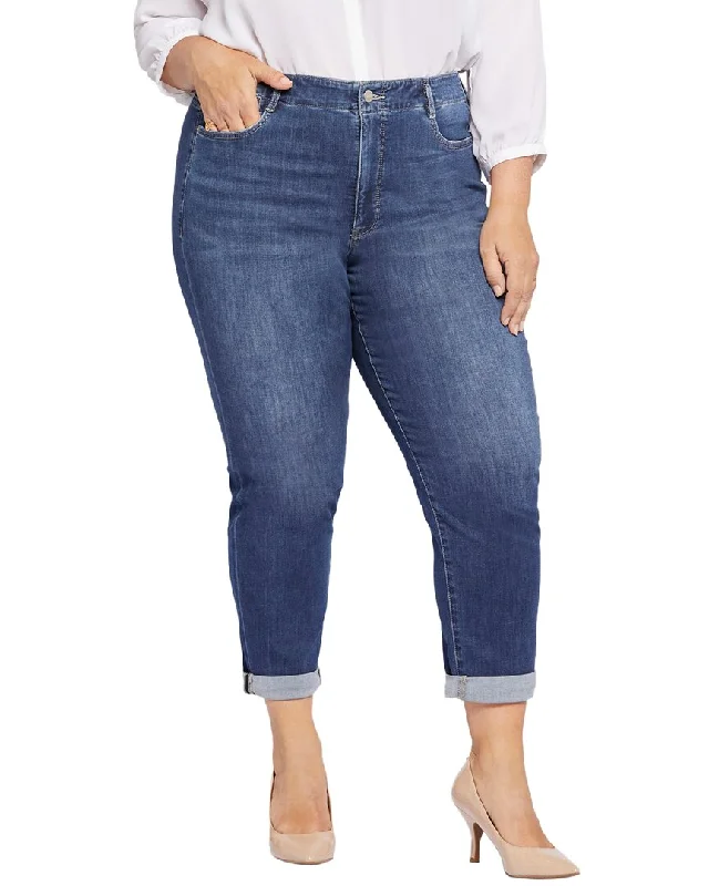 Nydj Plus Girlfriend High-Rise Skinny Jean Stylish Cargo Style Jeans