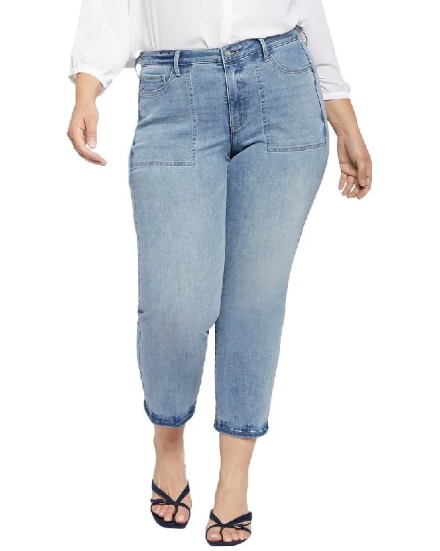 Nydj Plus Piper Relaxed Straight Jean Elegant Skinny Leg Jeans