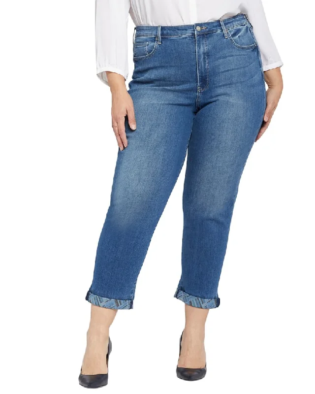Nydj Plus Margot Girlfriend Skinny Jean Fashionable Raw Hemmed Jeans