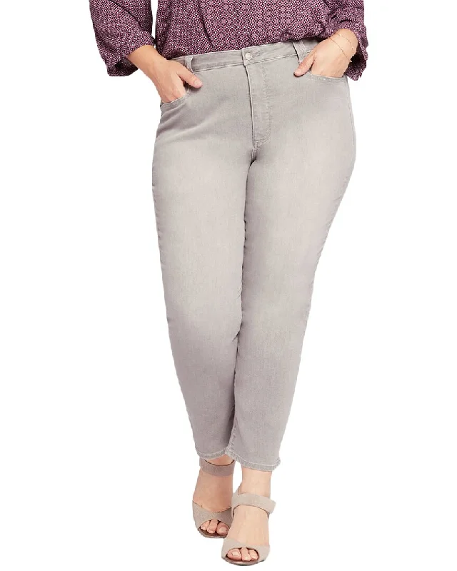 Nydj Plus Relaxed Straight Skinny Jean Comfortable Drawstring Waist Jeans