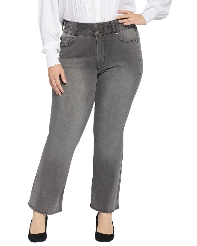 Nydj Plus Ava High-Rise Flare Jean Cozy Relaxed Fit Jeans