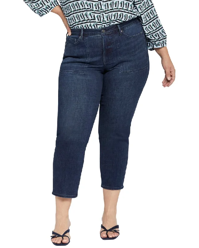 Nydj Plus Piper Relaxed Straight Jean Stylish High-Waist Skinny Denim