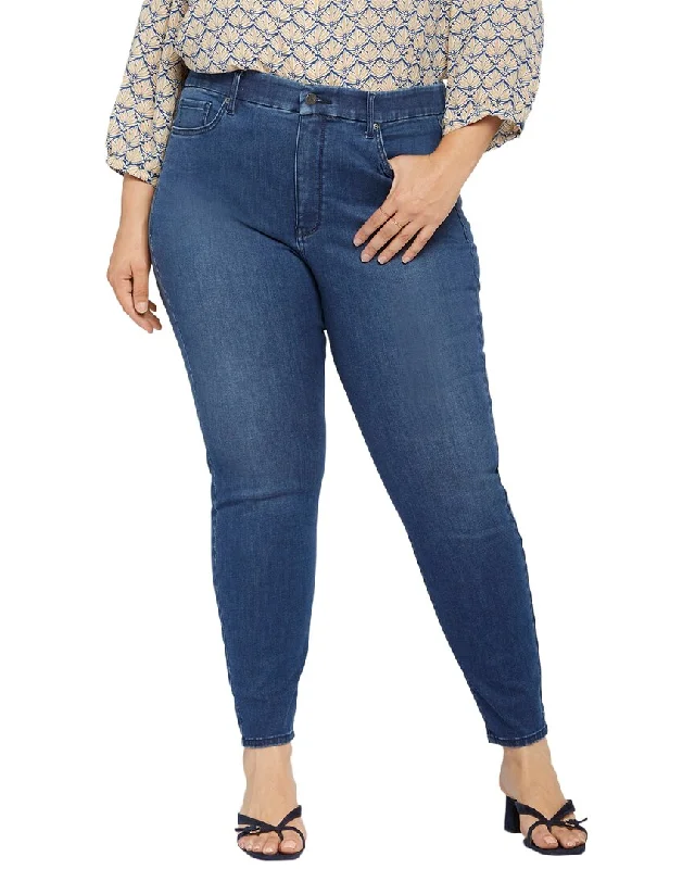 Nydj Plus Ami High-Rise Skinny Jean Chic Double Waistband Jeans