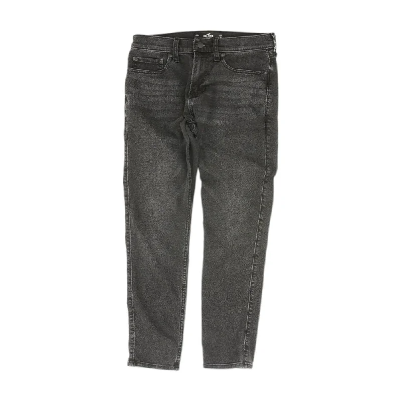 Black Solid Skinny Jeans Cozy Relaxed Fit Denim Jeans