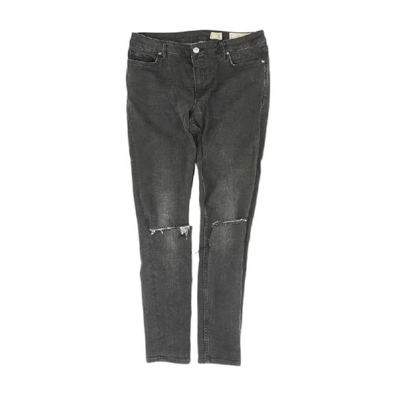 Black Solid Slim Jeans Comfortable Zip-Up Skinny Jeans