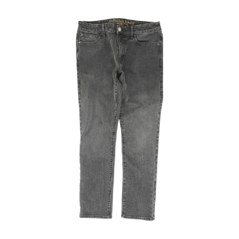 Black Solid Slim Jeans Trendy Wide-Leg High-Waist Denim