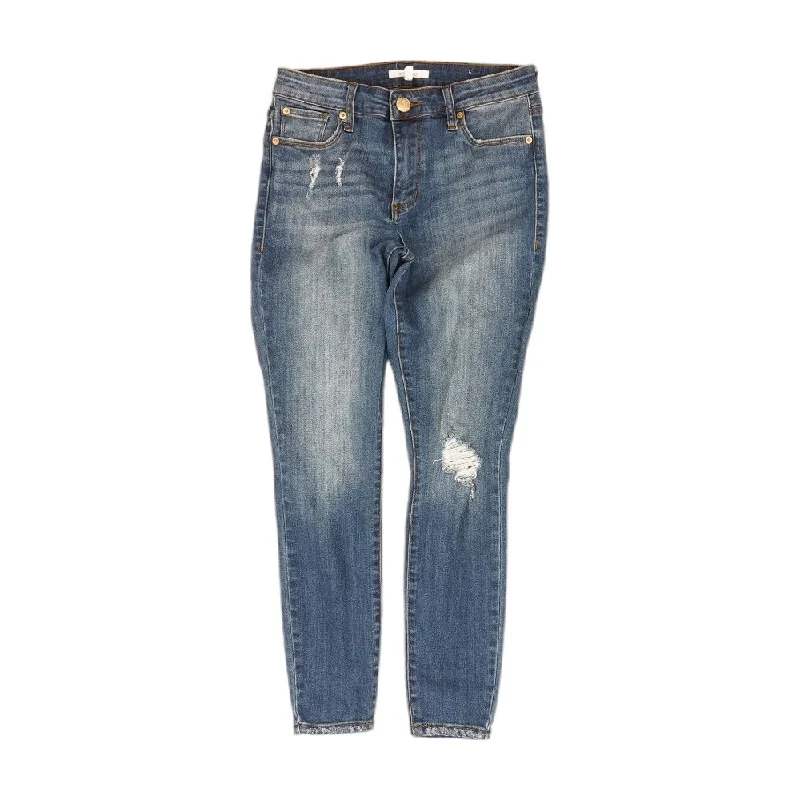 Blue Solid High Rise Jeans Classic Black Denim Jeans