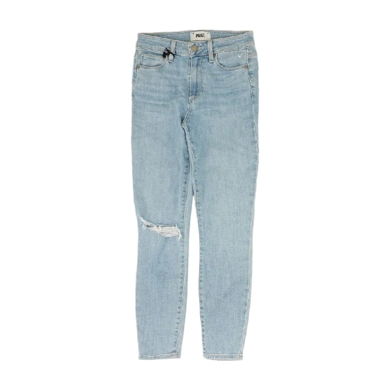 Blue Solid High Rise Skinny Leg Jeans Trendy Low-Rise Slim Jeans