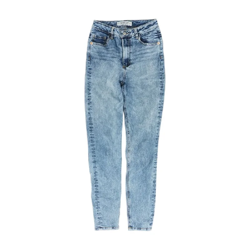 Blue Solid Jeans Trendy Skinny High-Waist Jeans
