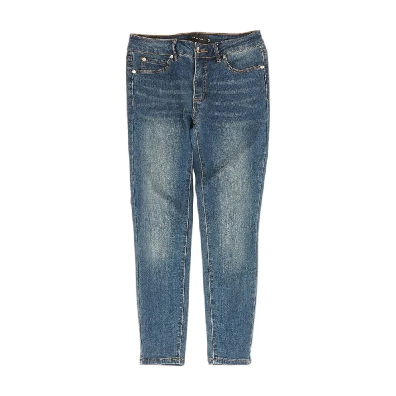 Blue Solid Mid Rise Skinny Leg Jeans Trendy Low-Rise Bootcut Jeans