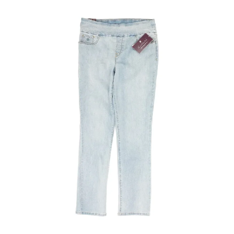 Blue Solid Slim Leg Jeans Cozy Wide-Legged Jeans