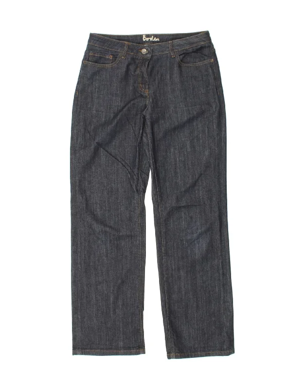 BODEN Womens Straight Jeans UK 12 Medium W30 L31 Navy Blue Elegant Skinny Leg Jeans