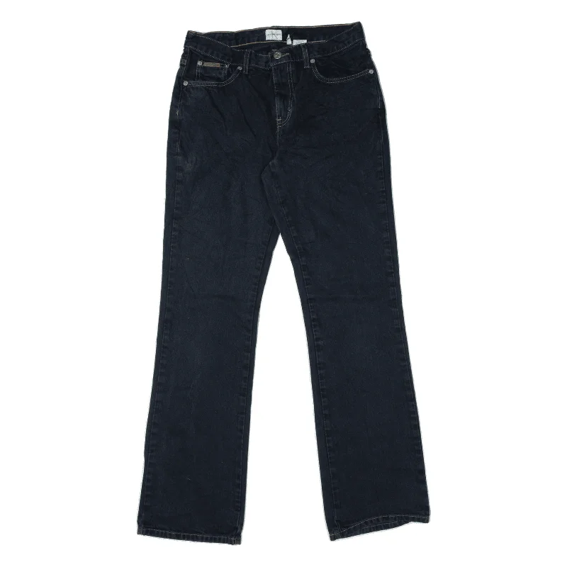 CALVIN KLEIN Jeans Black Denim Regular Bootcut Womens W28 L32 Classic Black Denim Jeans