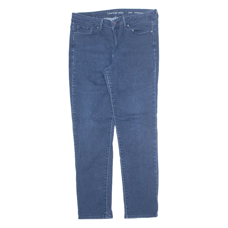 CALVIN KLEIN Jeans Blue Denim Slim Skinny Womens W30 L30 Fashionable Bootcut Jeans