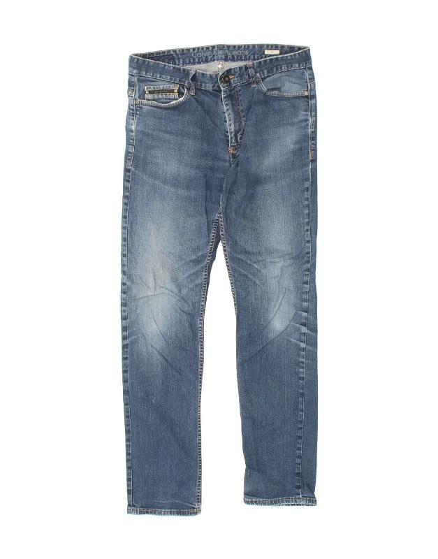 CALVIN KLEIN Womens Slim Jeans W33 L34 Blue Stylish Slim Fit Denim