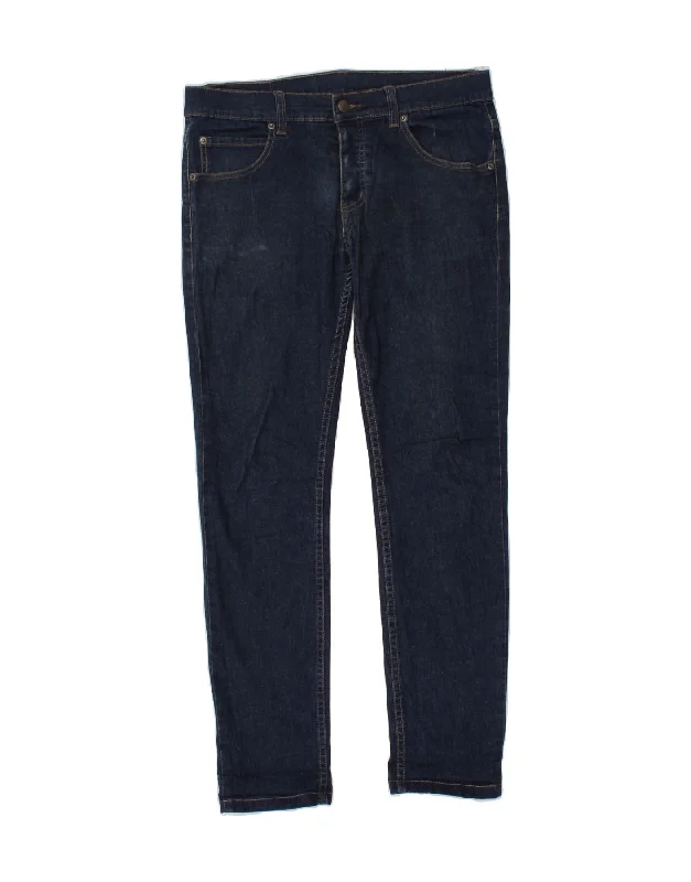 CHEAP MONDAY Womens Slim Jeans W32 L29 Navy Blue Cotton Trendy Colored Denim Jeans